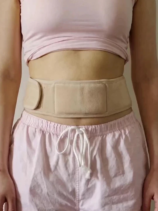 AI model wearing illustrative Heat wrap, front.