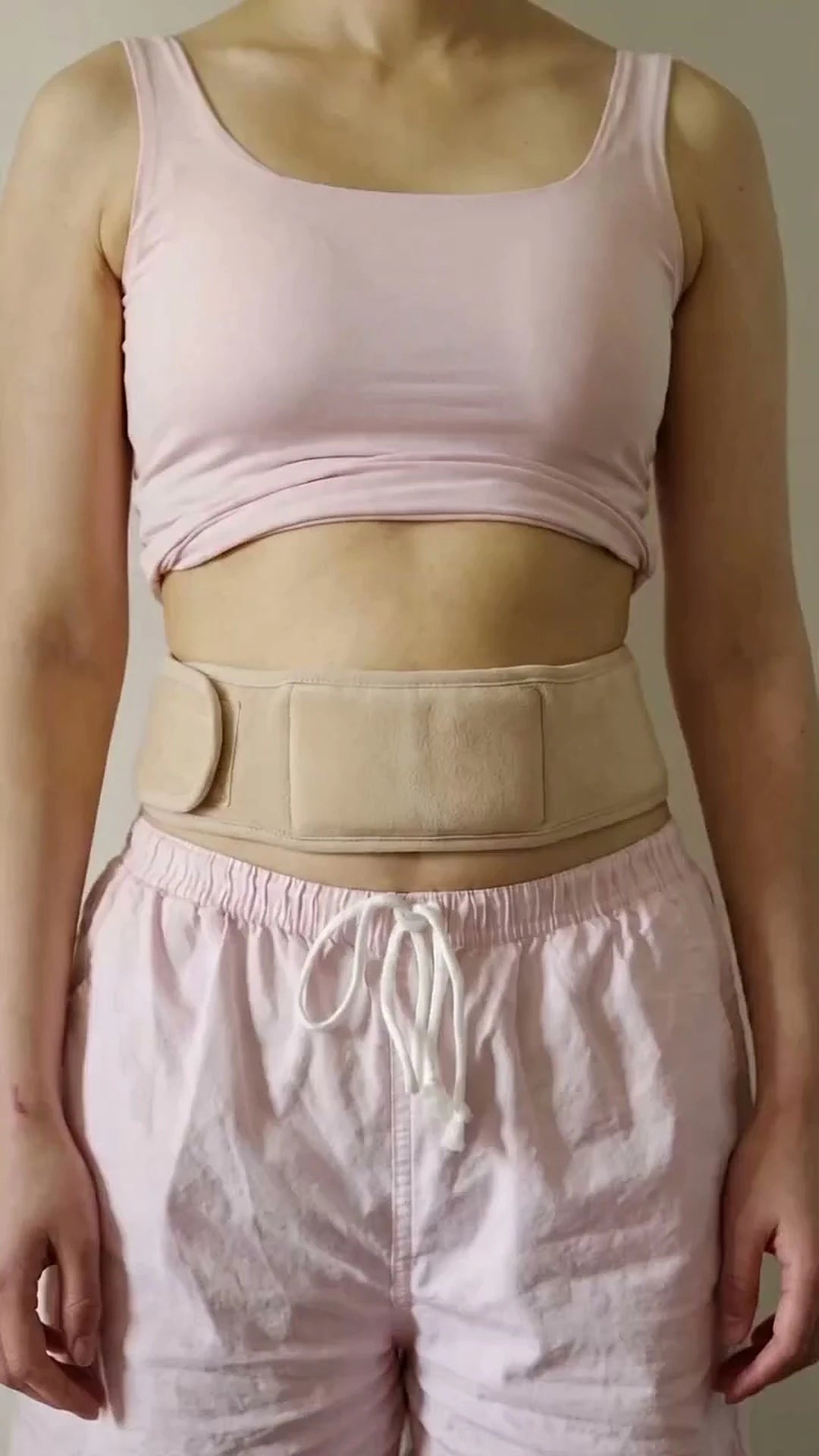 AI model, illustrative heat wrap, front view.